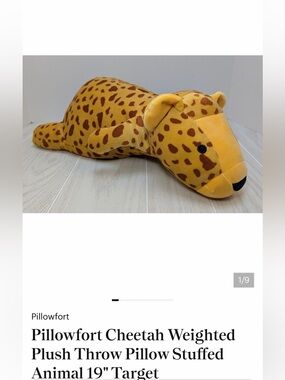 Pillowfort Yellow & Brown Cheetah Plush